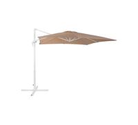 Beliani Ombrellone da giardino mocca bianco 250 x 250 x 235 cm