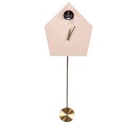 Beliani Orologio a cucù da parete 24 x 63 cm Design per bambini Plastica senza numeri MDF Pendolo Rosa