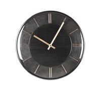 Beliani Orologio da parete nero senza numeri 34 cm in alluminio