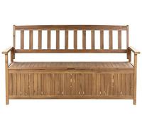 Beliani Panca da giardino con contenitore in legno di acacia 160 cm