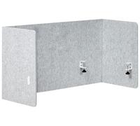 Beliani Pannello acustico in tessuto Imbottito 120 x 60 cm Grigio