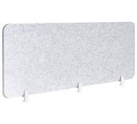 Beliani Pannello divisorio in PET per scrivania rivestito in tessuto 180 x 50 cm Grigio