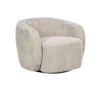 Beliani Poltrona girevole Imbottitura in poliestere con braccioli Beige