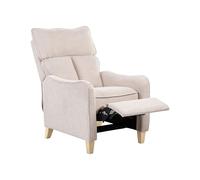 Beliani Poltrona recliner in tessuto beige