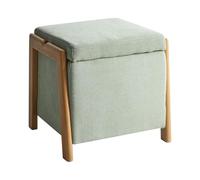 Beliani Pouf con contenitore in tessuto Verde chiaro
