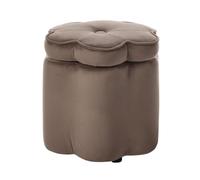 Beliani Pouf con vano portaoggetti rivestito in velluto marrone scuro