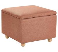 Beliani Pouf contenitore Poggiapiedi imbottito con contenitore Seduta per ingresso Marrone dorato