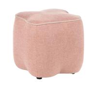 Beliani Pouf imbottito in tessuto rosa
