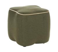 Beliani Pouf imbottito in tessuto verde