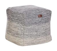 Beliani Pouf in tessuto grigio chiaro 40 x 40 cm