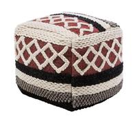 Beliani Pouf in tessuto multicolore 42 x 48 cm