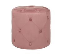 Beliani Pouf in velluto color rosa