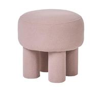 Beliani Pouf moderno completamente imbottito rivestimento in bou eige