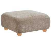 Beliani Pouf moderno in tessuto, modulo divano rettangolare imbottito con gambe in legno, beige