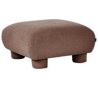 Beliani Pouf modulare singolo a profilo ribassato in bouclé marrone