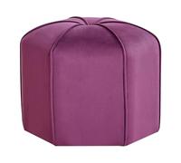 Beliani Pouf poggiapiedi moderno rotondo in velluto viola