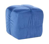 Beliani Pouf quadrato grande in tessuto di velluto blu