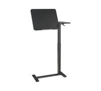 Beliani Scrivania per laptop in piedi regolabile manualmente telaio in acciaio nero 70 x 40 cm