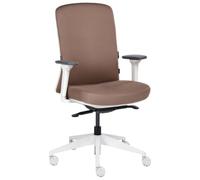 Beliani Sedia da ufficio ergonomica con schienale regolabile braccioli regolabili e supporto lombare marrone