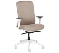 Beliani Sedia da ufficio ergonomica con schienale regolabile braccioli regolabili e supporto lombare tortora