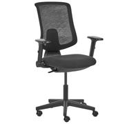Beliani Sedia da ufficio ergonomica con schienale regolabile e braccioli regolabili nera