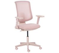Beliani Sedia da ufficio ergonomica con schienale regolabile e braccioli regolabili rosa
