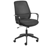 Beliani Sedia da ufficio girevole con altezza regolabile, inclinabile, rivestimento in tessuto a rete, colore nero