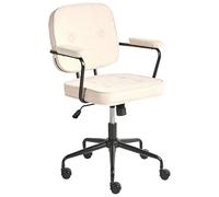 Beliani Sedia da ufficio in tessuto beige girevole con altezza regolabile e freno di sicurezza
