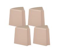 Beliani Set da 4 sgabelli da giardino per esterni impilabili, in materiale sintetico beige
