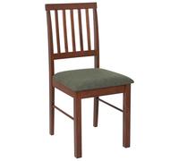 Beliani Set di 2 sedie da pranzo imbottite in marrone scuro verde scuro