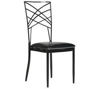 Beliani Set di 2 Sedie da Pranzo in Metallo Nero Eleganti Moderne alla Moda