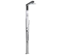 Beliani Set Doccia Miscelatore da Giardino per Esterni Moderno in Acciaio Inox e ABS Color Argento