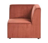 Beliani Sezione Angolare Quadrata in Velluto marrone dorato lato destro