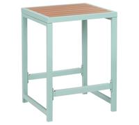 Beliani Sgabello da giardino per esterni Sedile per patio Base in acciaio e legno Verde Chiaro
