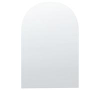 Beliani Specchio da parete a forma di arco senza cornice argento 70 x 75 cm