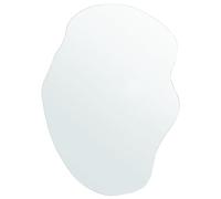 Beliani Specchio da parete di forma irregolare 50 x 70 cm vetro argento