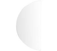 Beliani Specchio da parete moderno a LED semicircolare per camera da letto, bagno 60 x 120 cm, argento