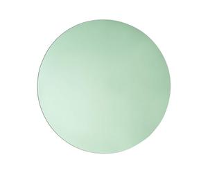 Beliani Specchio da parete rotondo decorativo verde tinta