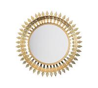 Beliani Specchio da parete tondo ø60 cm in oro