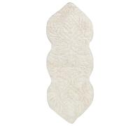 Beliani Tappeto da bagno moderno in cotone di forma irregolare 150 x 60 cm Modello decorativo Accessori da bagno Beige