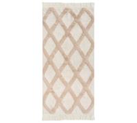 Beliani Tappeto in cotone 55 x 120 cm per bambini, beige,