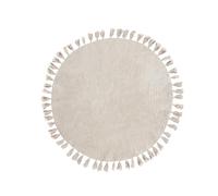 Beliani Tappeto in cotone da 120 cm per camera dei bambini forma rotonda beige