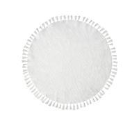 Beliani Tappeto in cotone da 120 cm per camera dei bambini forma rotonda bianco