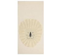 Beliani Tappeto per bambini in cotone con motivo leone 80 x 150 cm tessuto a mano Beige