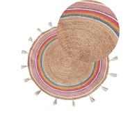 Beliani Tappeto per bambini in iuta multicolore ø 120 cm rotondo