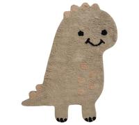 Beliani Tappeto per bambini marrone chiaro in cotone a forma di dinosauro 80 x 120 cm