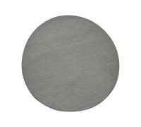 Beliani Tappeto rotondo in lana tuftato a mano 140 cm grigio scuro