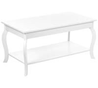 Tavolino da caffè Classico con ripiano in legno bianco 101 x 55 cm Hartford