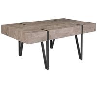 Beliani Tavolino da Caffè Moderno in Legno Scuro Gambe in Metallo 100 x 60 cm