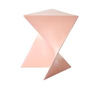 Beliani Tavolino in plastica tringolare rosa pastello